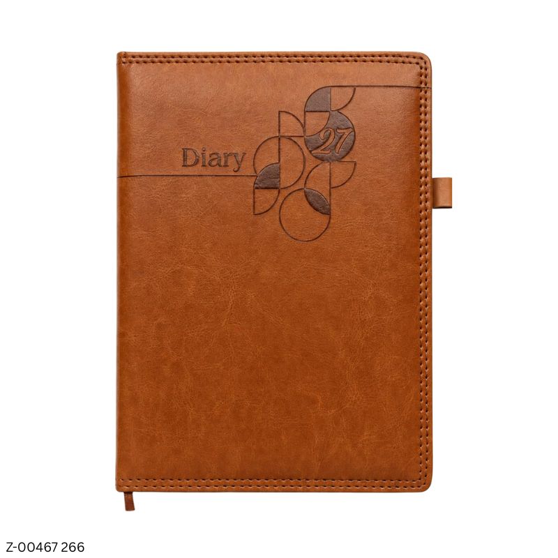 2027 – VA266 365 Days Leatherette Diary | Month-Cut Planner | Sunday Separate | Assorted Colours