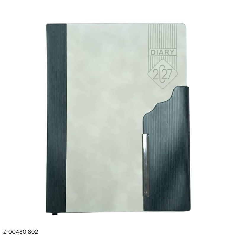 2027 – VA802 365 Days Leatherette Diary | Month-Cut Planner | Sunday Separate