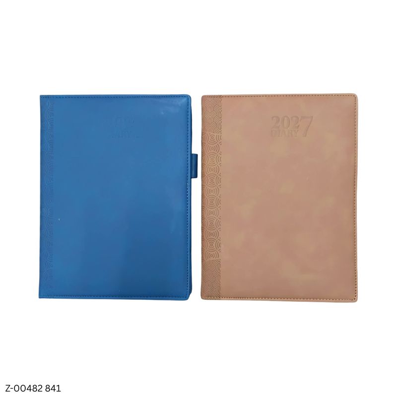 2027 – VA841 365 Days Leatherette Diary | Month-Cut Planner | Sunday Separate | Assorted Colours