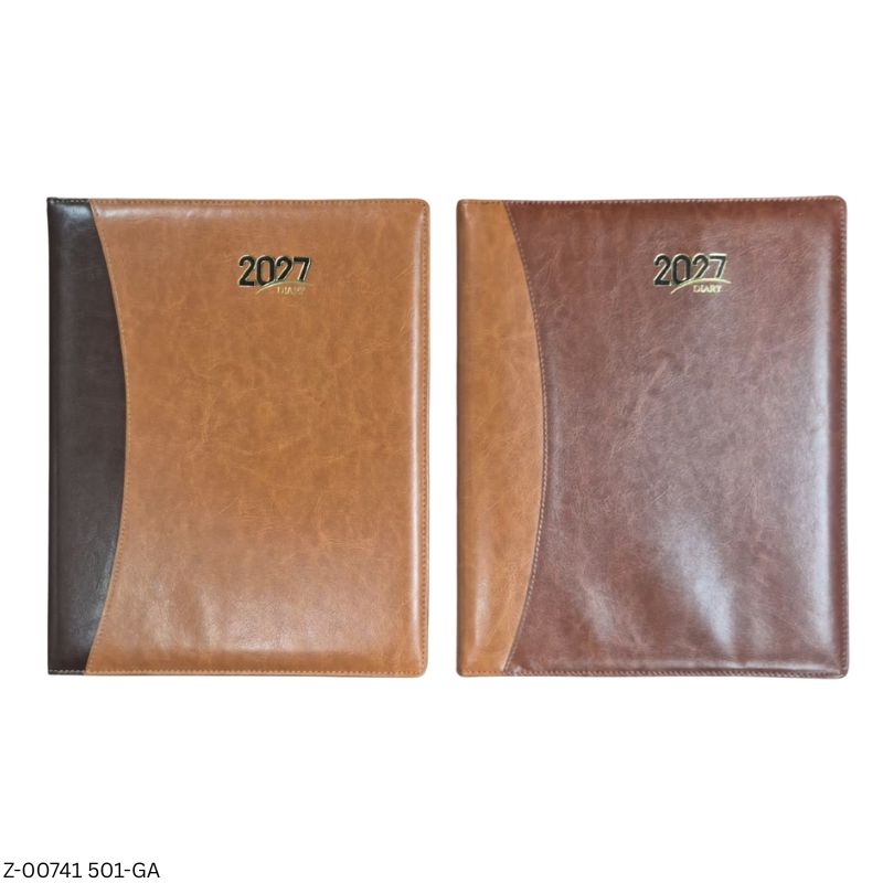 2027 – 501-GA 365 Days Leatherette Diary | Sunday Separate | Assorted Colours
