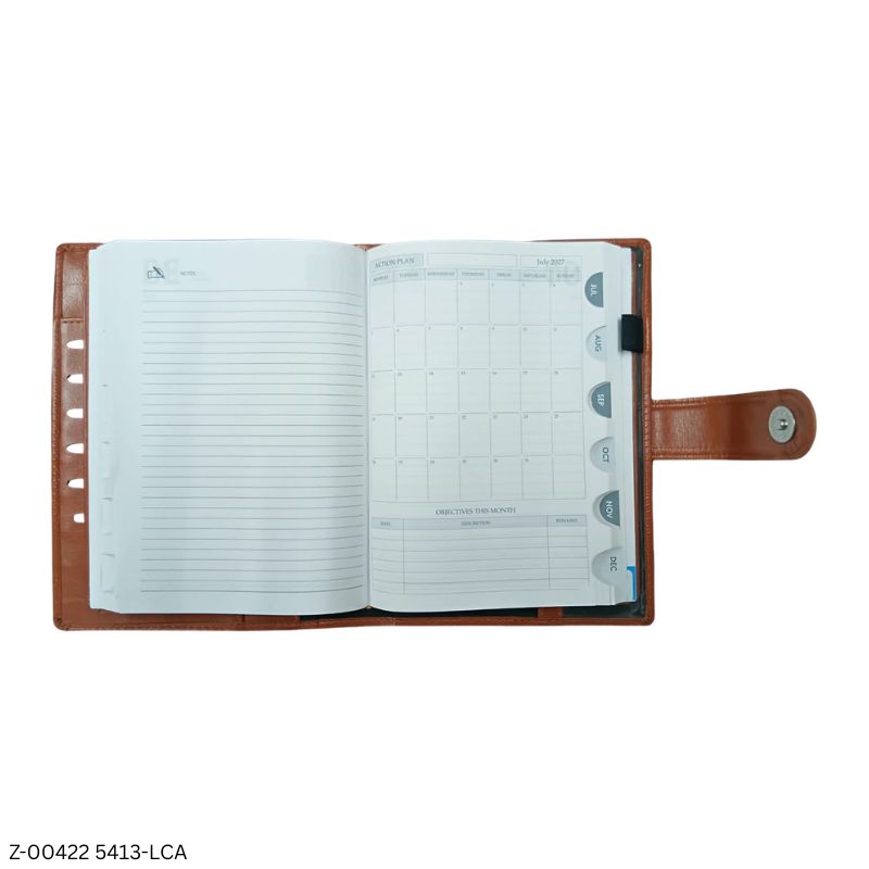 2027 – 5413-LCA 365 Days Premium PU Cover Diary | Saturday-Sunday Separate | Magnetic Lock | Assorted Colours