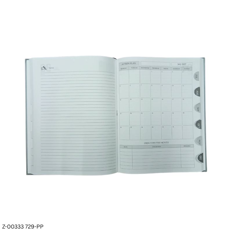 2027 – 729-PP 365 Days Engineering Diary | Month Cut Planner | 48 Pages Engineering Information | Separate Saturday-Sunday