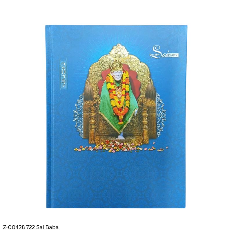 2027 – 722-PP Sai Baba Theme Diary | Saturday-Sunday Clubbed | 4 Pages of Sai Baba Photos