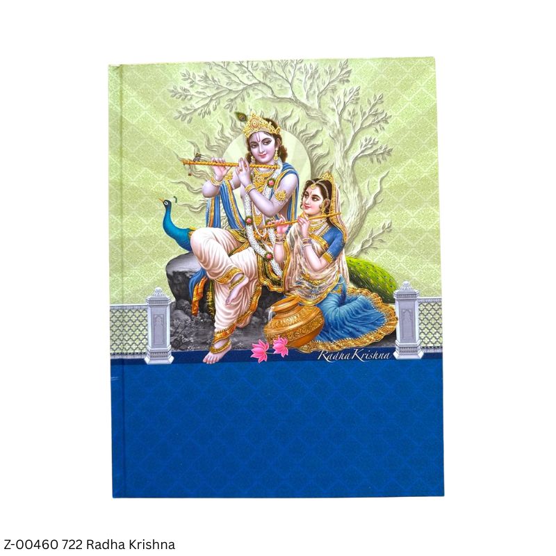 2027 – 722-PP Radhe Krishna Theme Diary | Saturday-Sunday Clubbed | 4 Pages of Radhe Krishna Photos