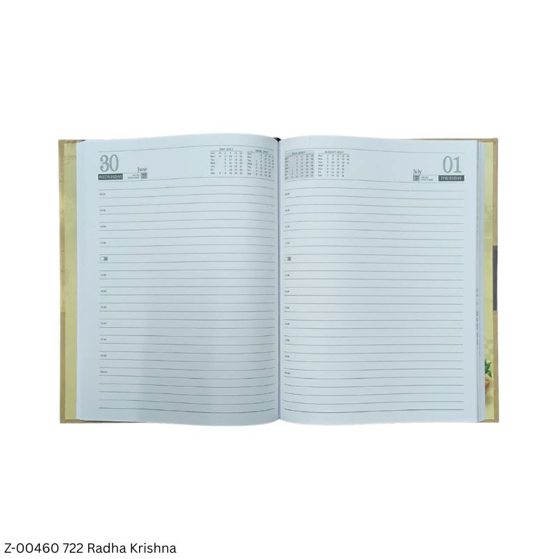 2027 – 722-PP Radhe Krishna Theme Diary | Saturday-Sunday Clubbed | 4 Pages of Radhe Krishna Photos