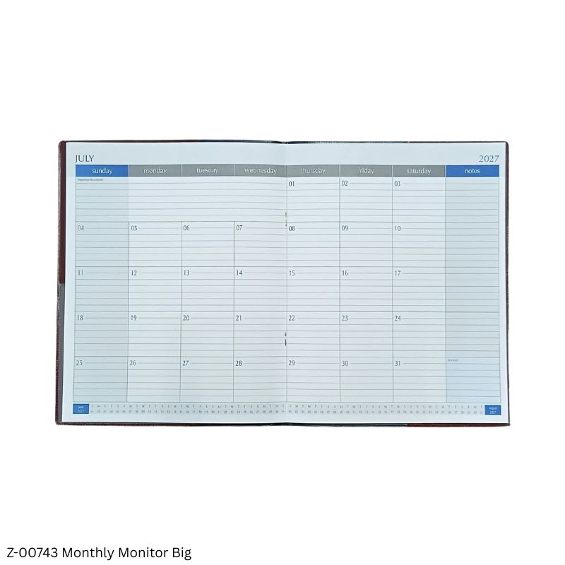 2027-28 Monthly Monitor – Size Big | 15 Months Planner (January 2027 to March 2028) for Appointments & Memoranda | Assorted Colors