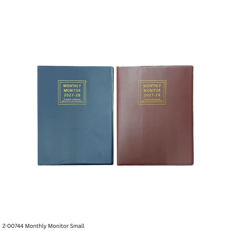 2027-28 Monthly Monitor – Size Small | 15 Months Planner (January 2027 to March 2028) for Appointments & Memoranda | Assorted Colors