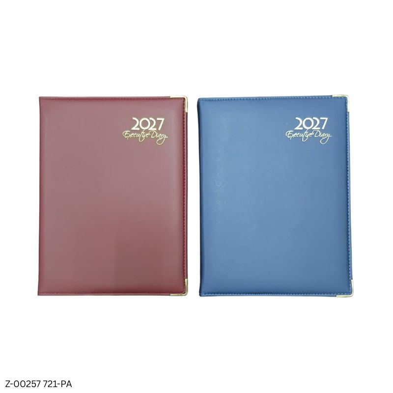 2027 – 721-PA Leatherette Diary | Month Cut Planner | Saturday-Sunday Clubbed | Assorted Colours
