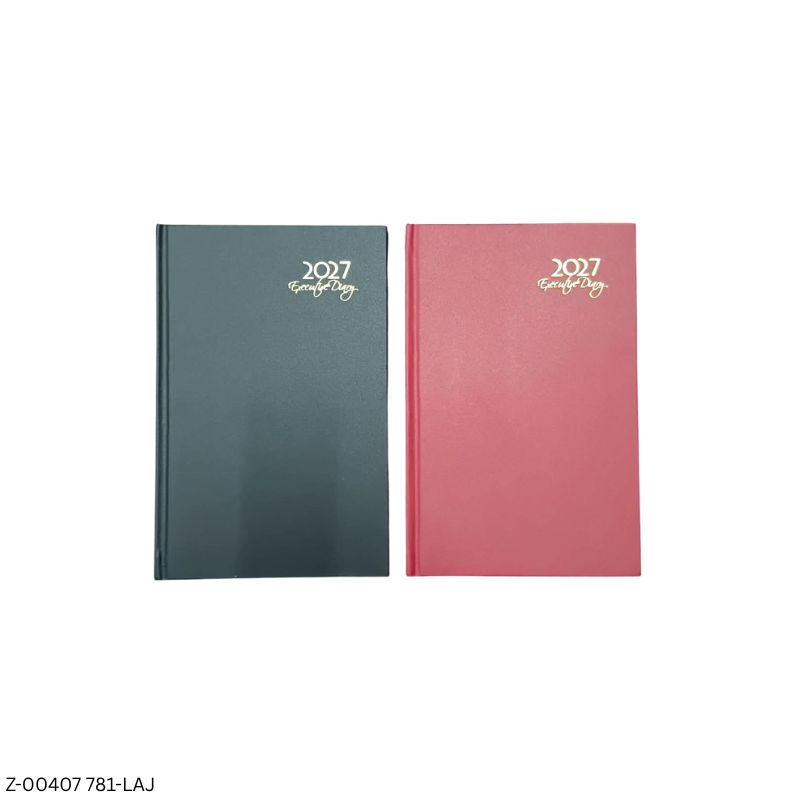 2027 – 781-LAJ Leatherette 2 Date Diary | Saturday-Sunday Clubbed | Assorted Colours
