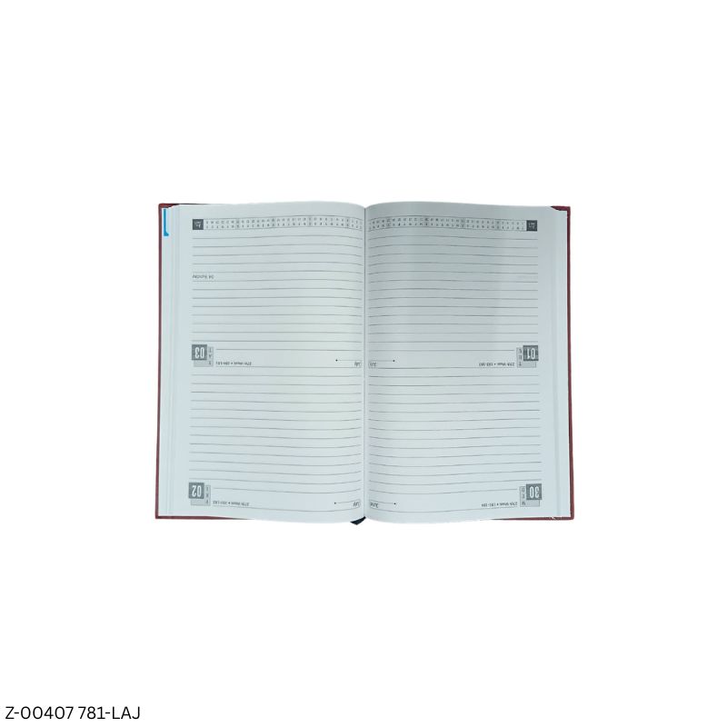 2027 – 781-LAJ Leatherette 2 Date Diary | Saturday-Sunday Clubbed | Assorted Colours