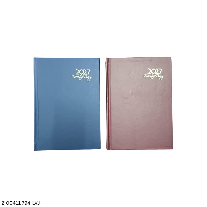 2027 – 794-LAJ Leatherette 1 Date Diary | Saturday-Sunday Clubbed | Assorted Colours