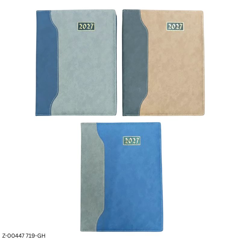 2027 – 719-GH Premium Leatherette Diary | Saturday-Sunday Clubbed | Assorted Designs