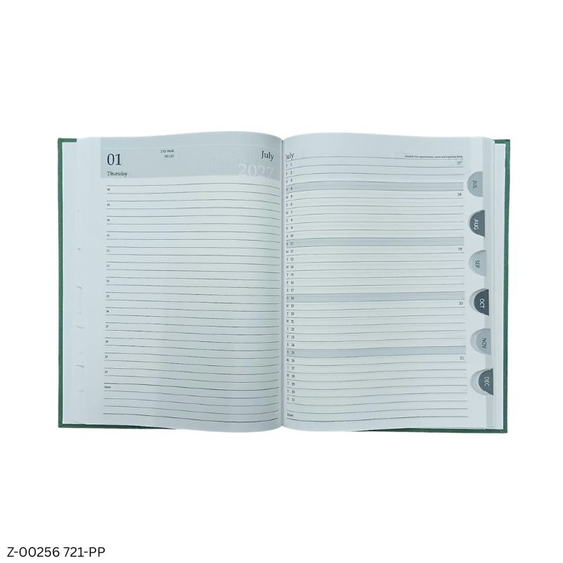 2027 – 721-PP Theme Diary | Month Cut Planner | Saturday-Sunday Clubbed | Assorted Designs