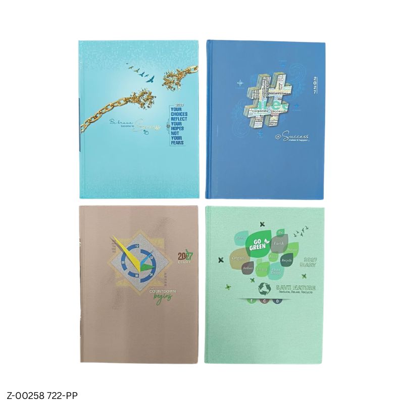 2027 – 722-PP Theme Diary | Saturday-Sunday Clubbed | Assorted Designs