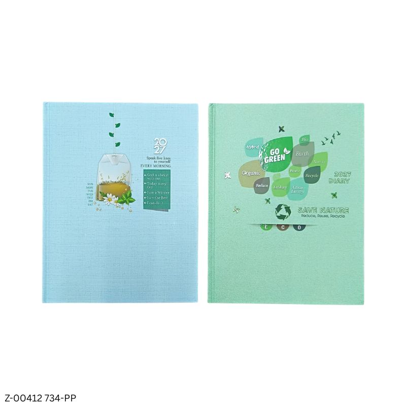2027 – 734-PP Theme 2 Date Diary | Saturday-Sunday Clubbed | Assorted Designs