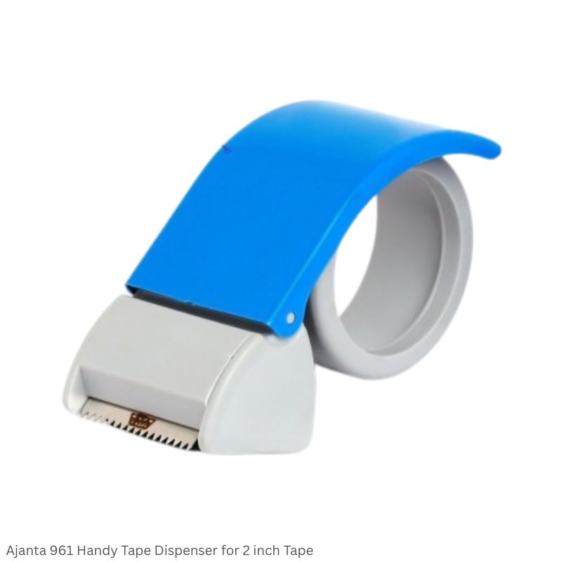 Ajanta 961 Handy Tape Dispenser for 2 Inch Adhesive Tape – Colors May Vary