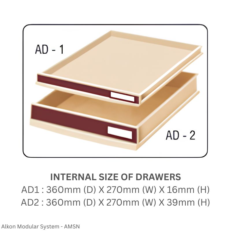 Alkon Modular System AMSN 12L – 12 Drawer Storage Organizer with Locks, 4 Colour Options