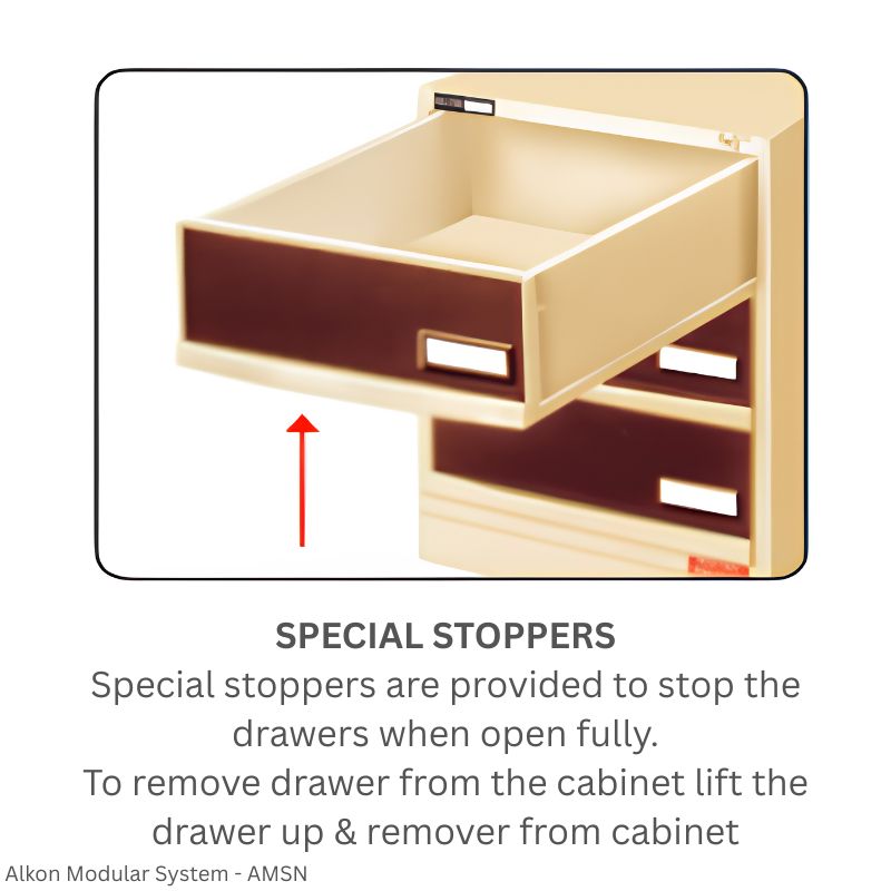 Alkon Modular System AMSN 12L – 12 Drawer Storage Organizer with Locks, 4 Colour Options