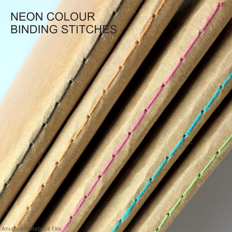Anupam Eko Journal – 120 Pages | Kraft Paper Cover | Stitched Binding | Elastic Closure | Multiple Ruling Options