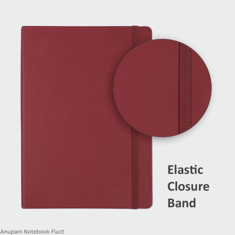 Notebook Anupam Fluct Rulled Journal – Premium Matte Finish with Elastic Closure