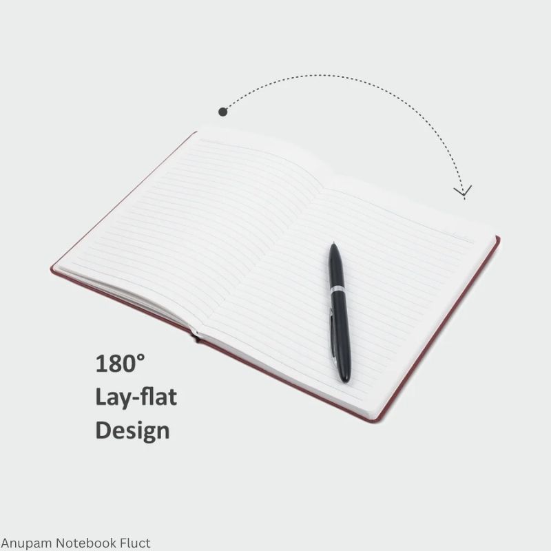 Notebook Anupam Fluct Rulled Journal – Premium Matte Finish with Elastic Closure