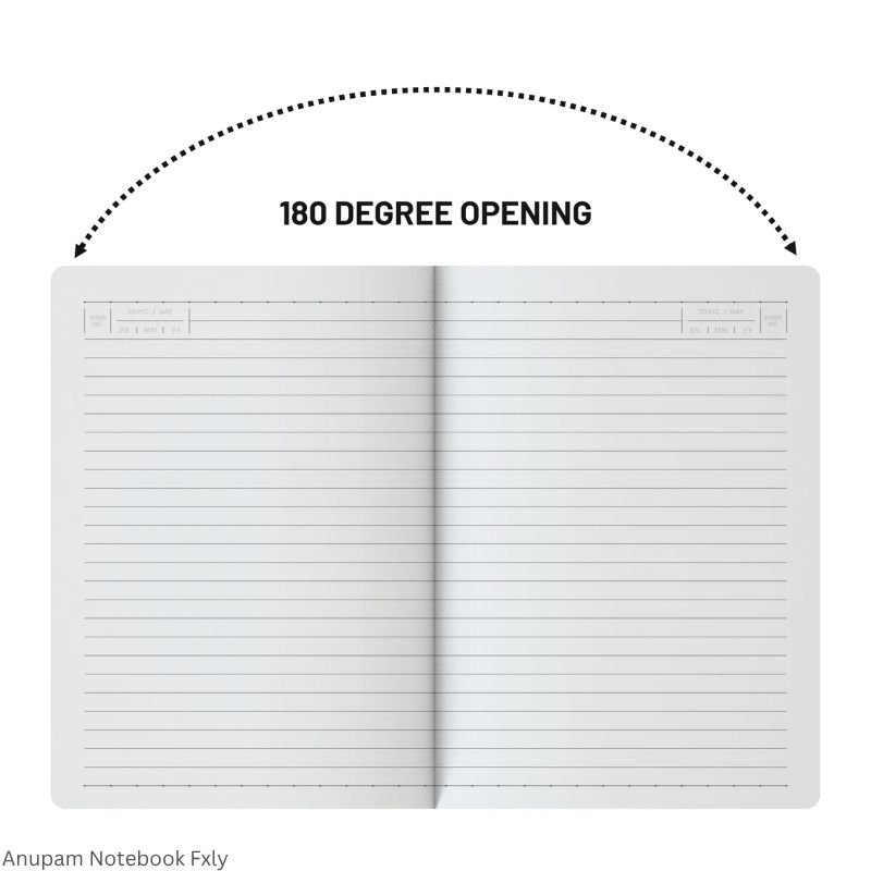 Anupam Flxy Journal – 192 Pages | Textured PU Cover | Elastic Closure | Assorted Colours