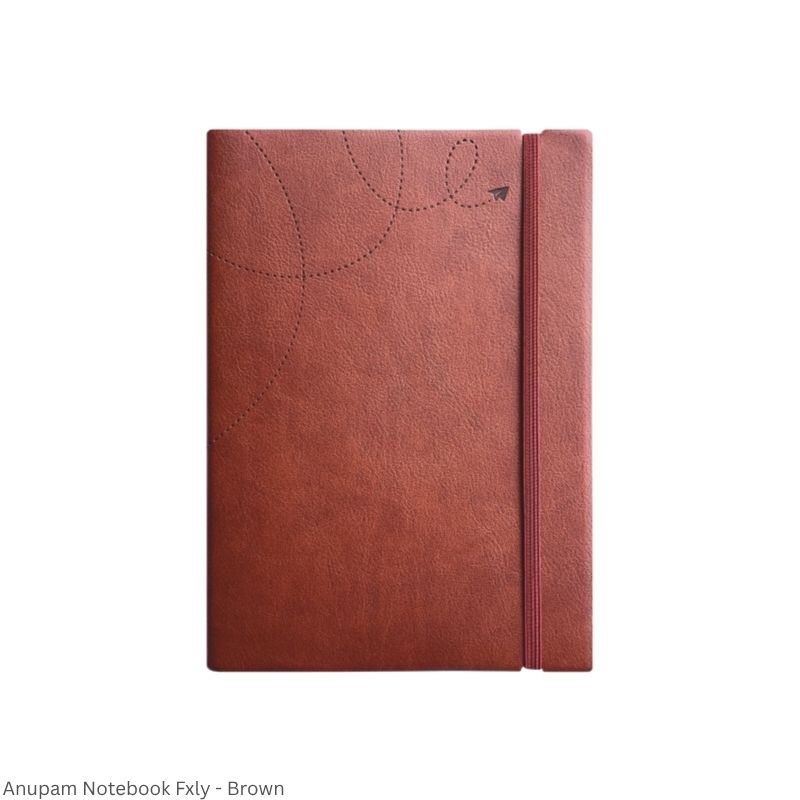 Anupam Flxy Journal – 192 Pages | Textured PU Cover | Elastic Closure | Assorted Colours