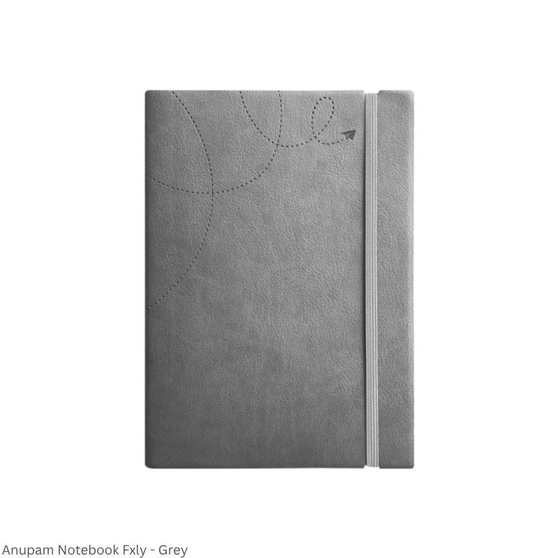 Anupam Flxy Journal – 192 Pages | Textured PU Cover | Elastic Closure | Assorted Colours