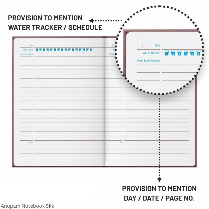 Anupam Slik Journal – 160 Pages | 100 GSM Paper | Textured Cover | Assorted Colours