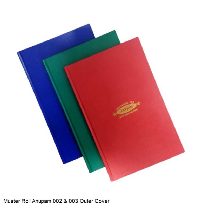 Anupam Attendance Register 003 Signature – Time In & Out Attendance Tracker | Hard Bound Class Record Book, 10 Names per Page