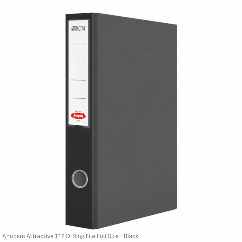 Anupam Attractive 2D-Ring File, Size Full Size and A4, Available in 6 different Colors, Robust Textured Cover