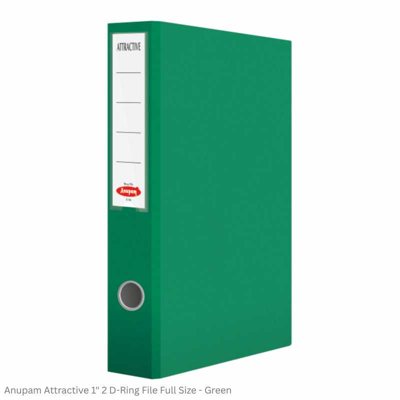 Anupam Attractive 2D-Ring File, Size Full Size and A4, Available in 6 different Colors, Robust Textured Cover