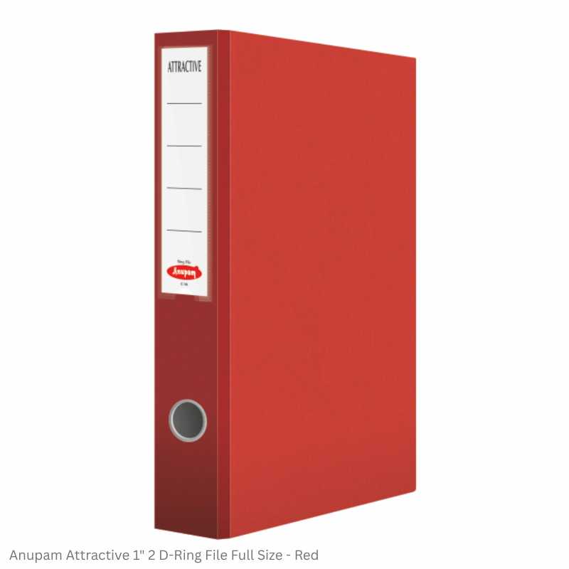 Anupam Attractive 2D-Ring File, Size Full Size and A4, Available in 6 different Colors, Robust Textured Cover