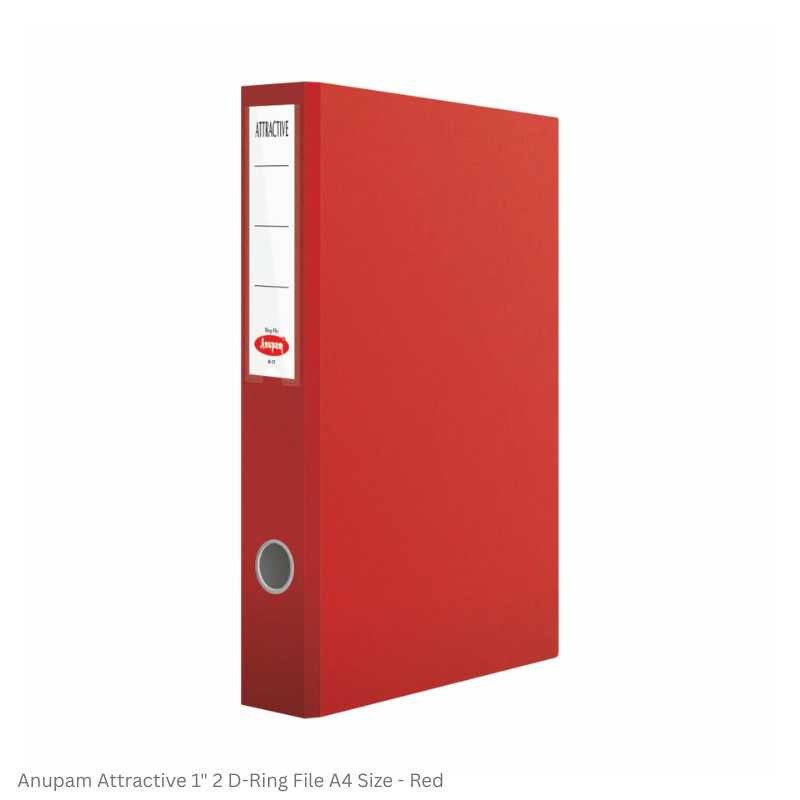 Anupam Attractive 2D-Ring File, Size Full Size and A4, Available in 6 different Colors, Robust Textured Cover