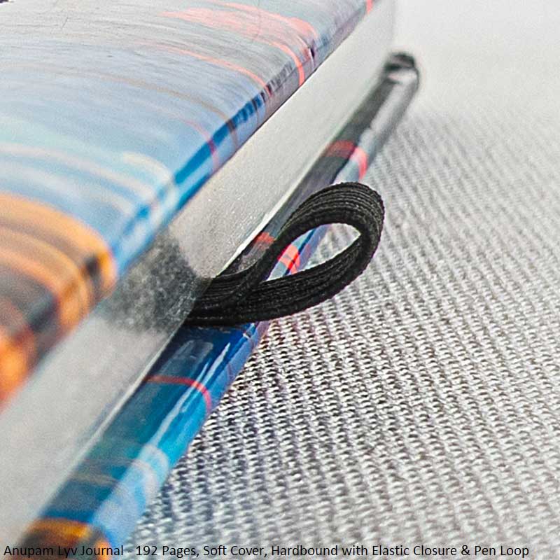 Anupam LVY Journal Notebook with Elastic Closure - Assorted Designs - Premium Journal