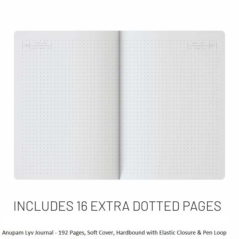 Anupam LVY Journal Notebook with Elastic Closure - Assorted Designs - Premium Journal