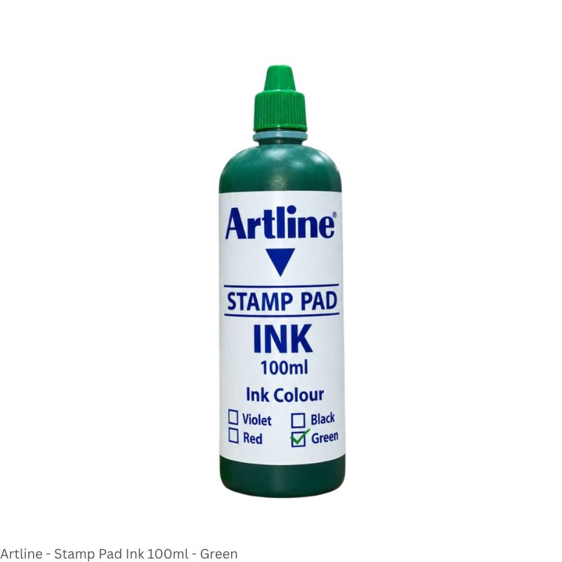 Artline Stamp Pad Ink – Green (Available in 30ml & 100ml)