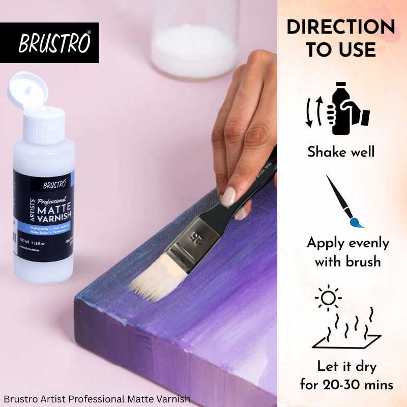 Brustro Artist Professional Non-Yellowing Art Matte Varnish 100ml
