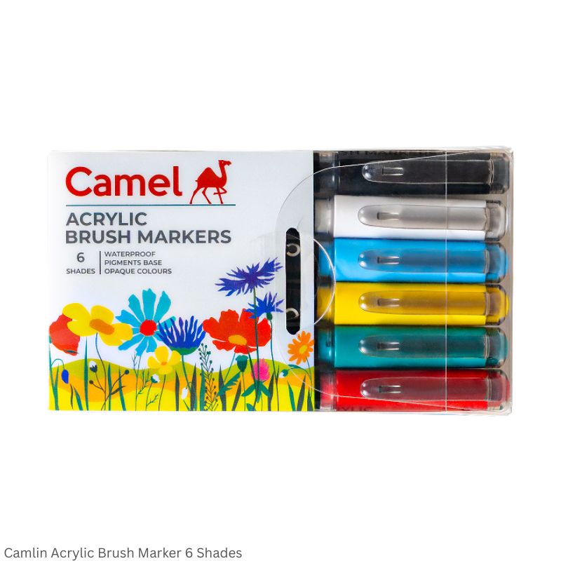 Camel Acrylic Brush Markers Available in 6 Shades and 12 Shades