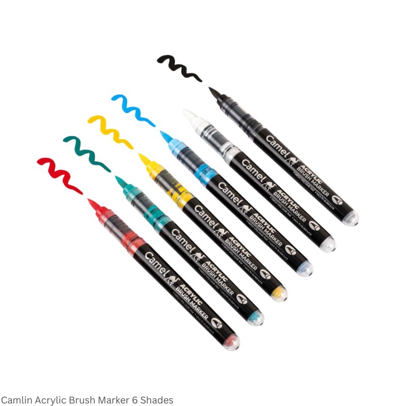 Camel Acrylic Brush Markers Available in 6 Shades and 12 Shades