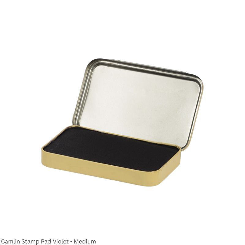 Camlin Metal Stamp Pad (Violet) – Available in Small, Medium & Large
