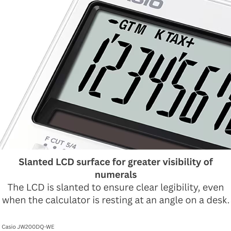 Casio JW-200DQ-BU (Ice Blue) - 12 Digit, Stylish, Time Calculations, Compact Desktop Calculator