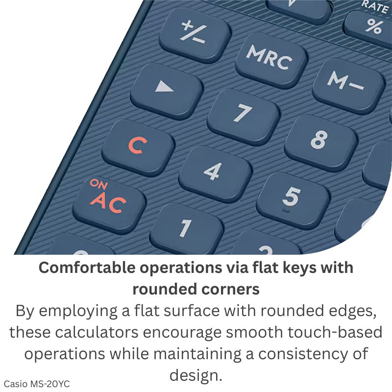 Casio MS-20YC-BK (Black) - 12 Digit, Time Calculations, Mini Desk Type Calculator