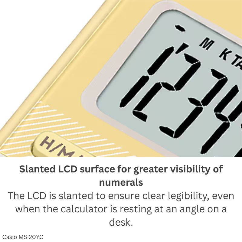 Casio MS-20YC-BK (Black) - 12 Digit, Time Calculations, Mini Desk Type Calculator