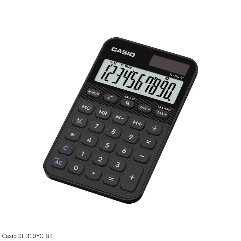 Casio SL-310YC-BK (Black) - 10 Digit, Time Calculations, Portable Calculator