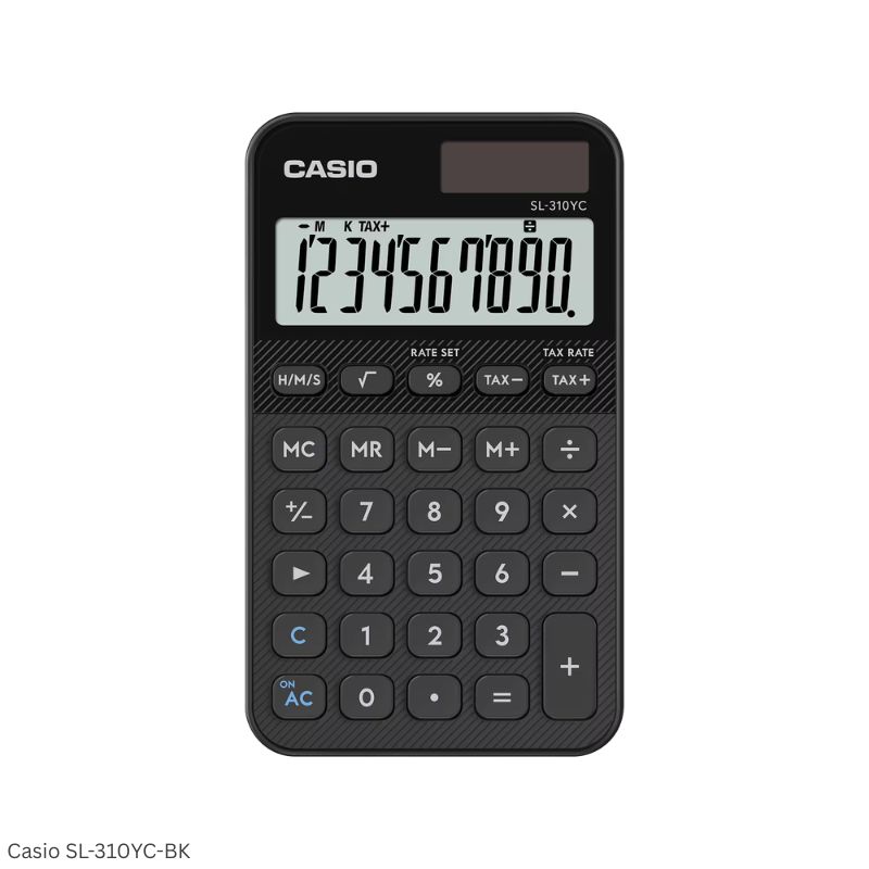 Casio SL-310YC-BK (Black) - 10 Digit, Time Calculations, Portable Calculator