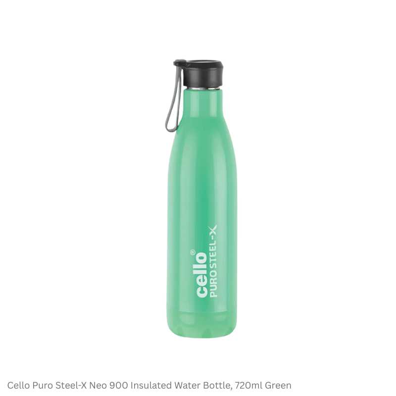 Cello Puro Steel-X Neo 900 Insulated Water Bottle, 720ml Assorted Colors