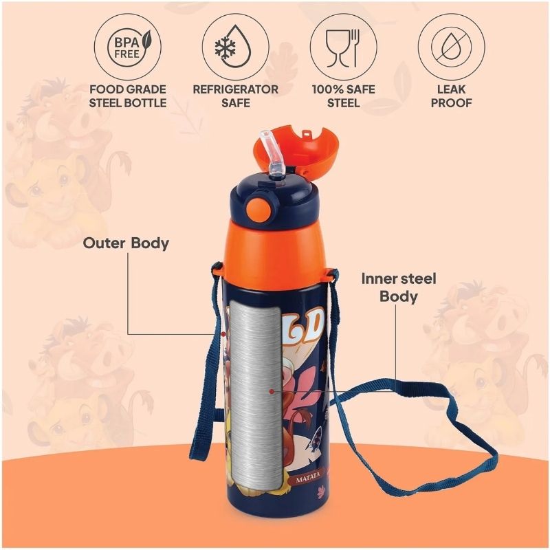 Cello Kidzbee Orb 400 Inner Steel Insulated Water Bottle 380ml – 3D Touch & Feel Character Design