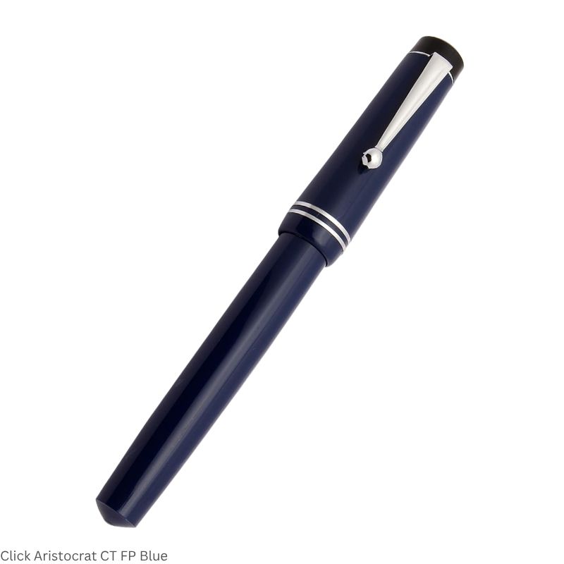 Click Aristocrat Fountain Pen – Medium Nib, Chrome Trim – 3-in-1 Ink Filling System – Various Body Colours