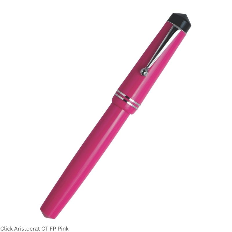 Click Aristocrat Fountain Pen – Fine Nib, Chrome Trim – 3-in-1 Ink Filling System – Various Body Colours